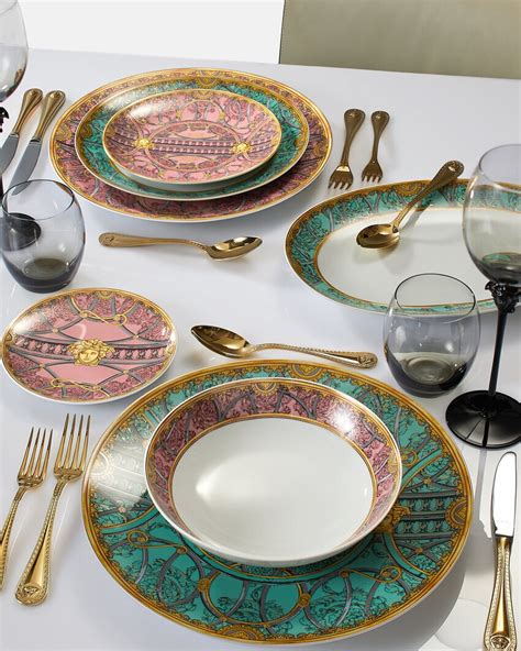 VERSACE Versace Scala Palazzo Verde Dinner Plate Saucer 